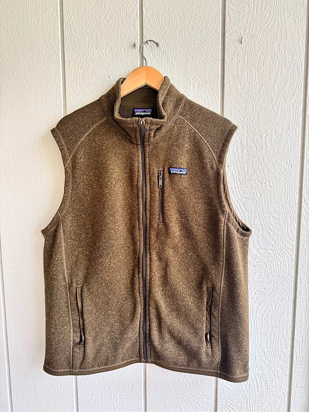 Patagonia Men’s Better Sweater Vest Brown XL Full Zip Fleece
